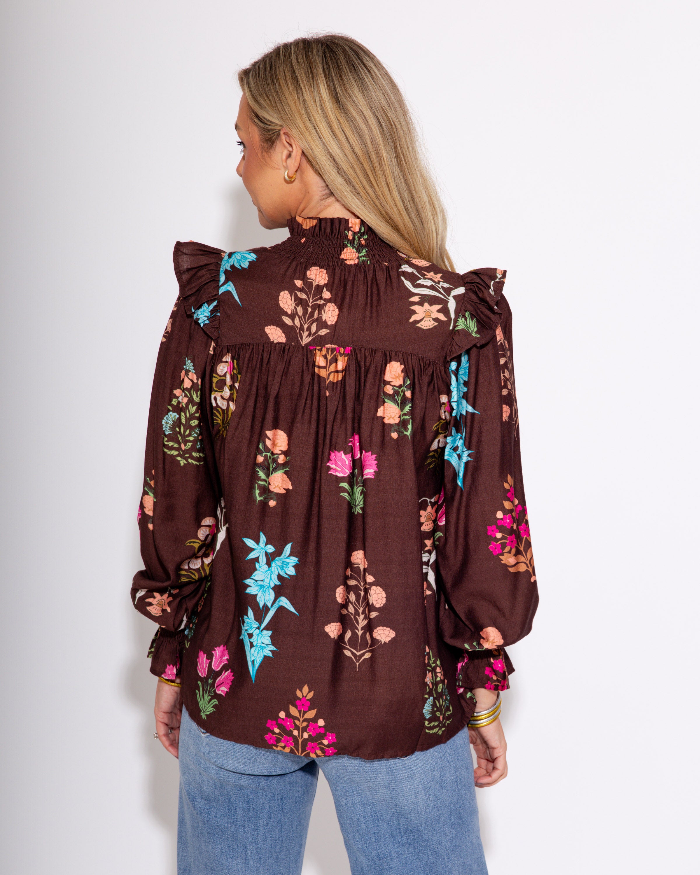 Floral Flare Long Sleeve Top