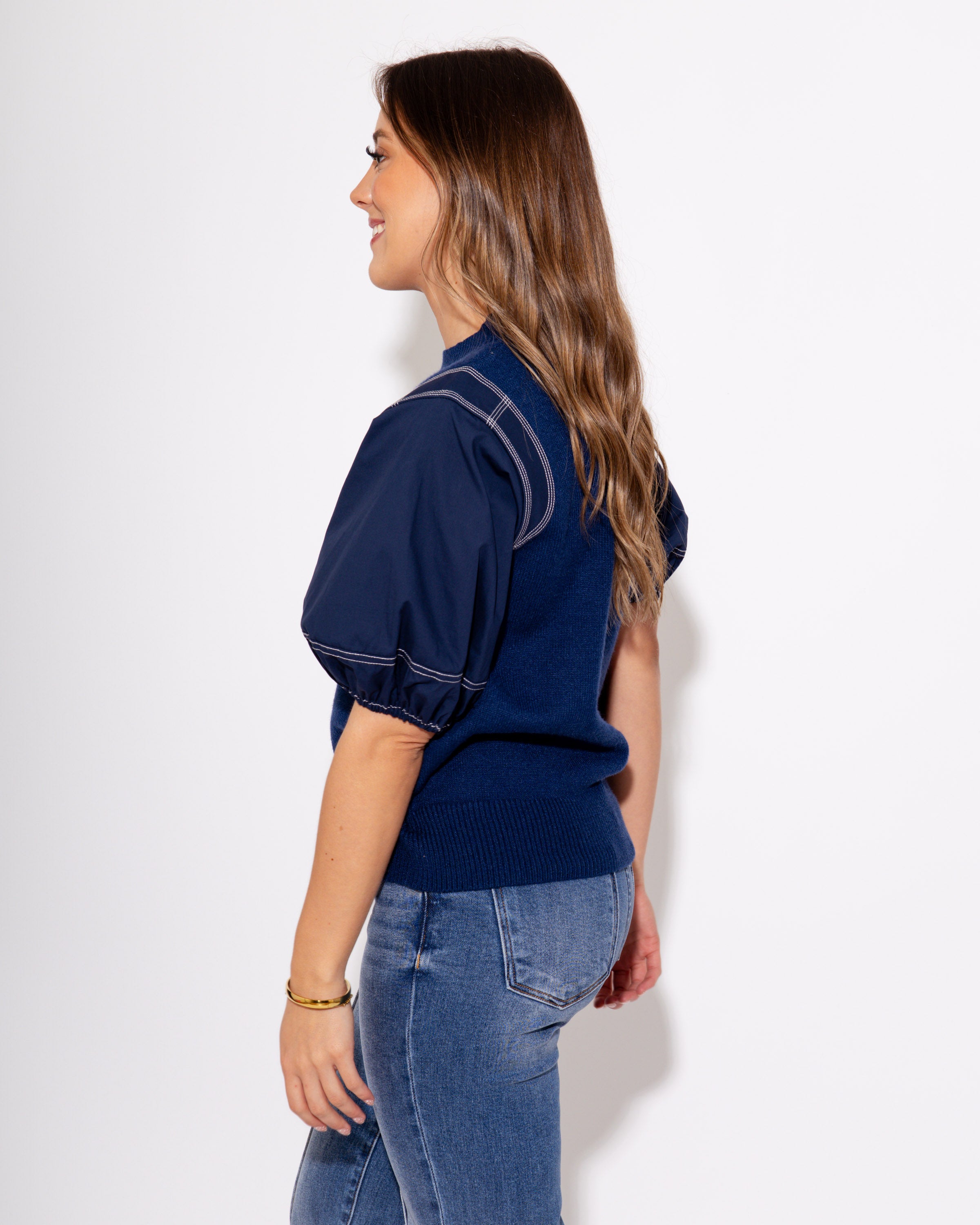The Navy Duo Top