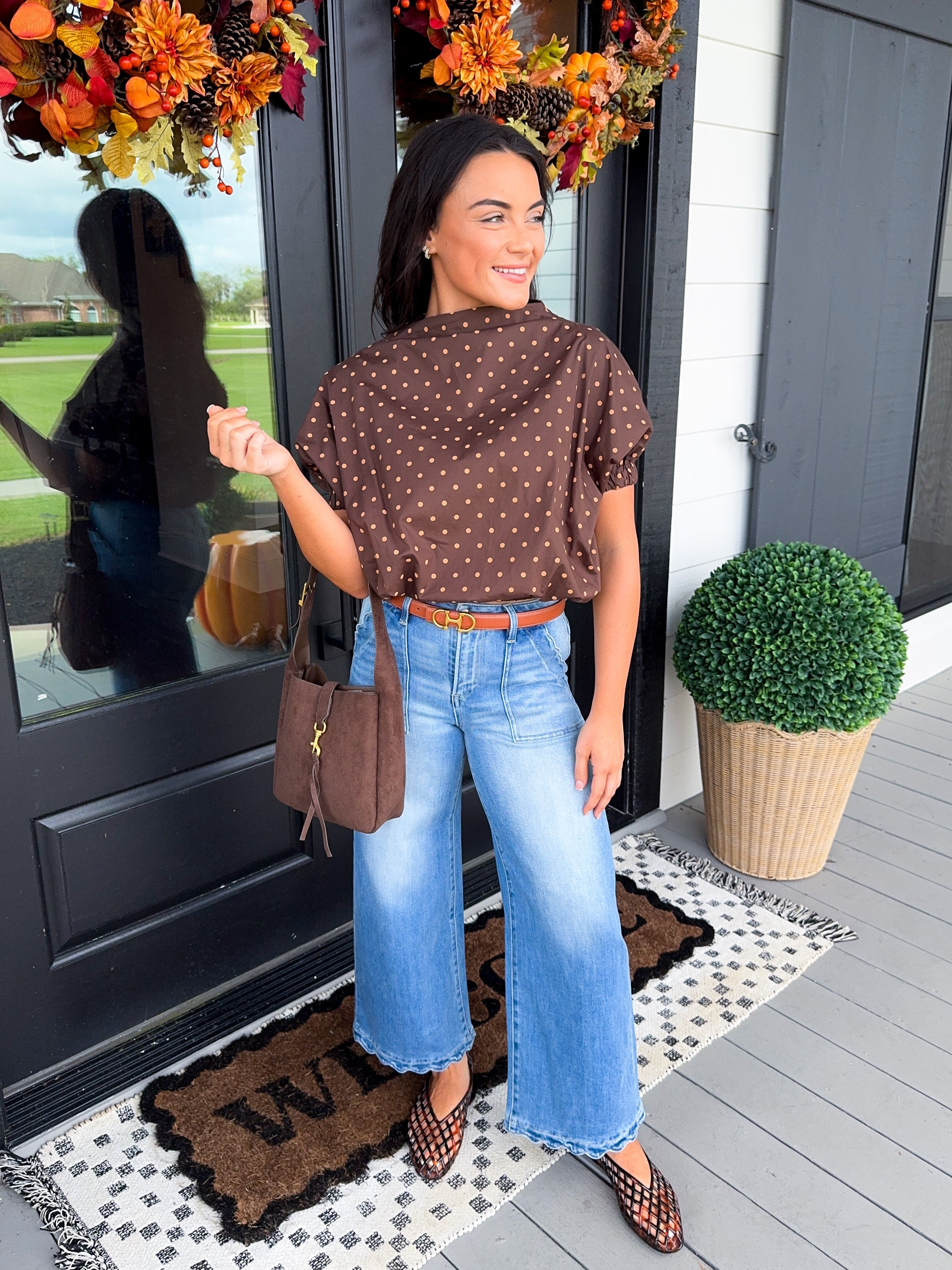 Suede Season Shoulder Bag in Chocolate
