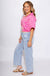 Hot Pink White Stripe Crop Top - Glam - Gaudie & Co. Southeast Texas Boutique