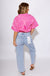 Hot Pink White Stripe Crop Top - Glam - Gaudie & Co. Southeast Texas Boutique