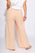 Peach Stripe Linen Drawstring Wide Leg Pants - GEEGEE - Gaudie & Co. Texas Boutique