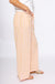 Peach Stripe Linen Drawstring Wide Leg Pants - GEEGEE - Gaudie & Co. Texas Boutique