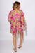 Ivy Jane Ikat V-Neck Top Pink Green - Gaudie & Co. Southeast Texas Boutique