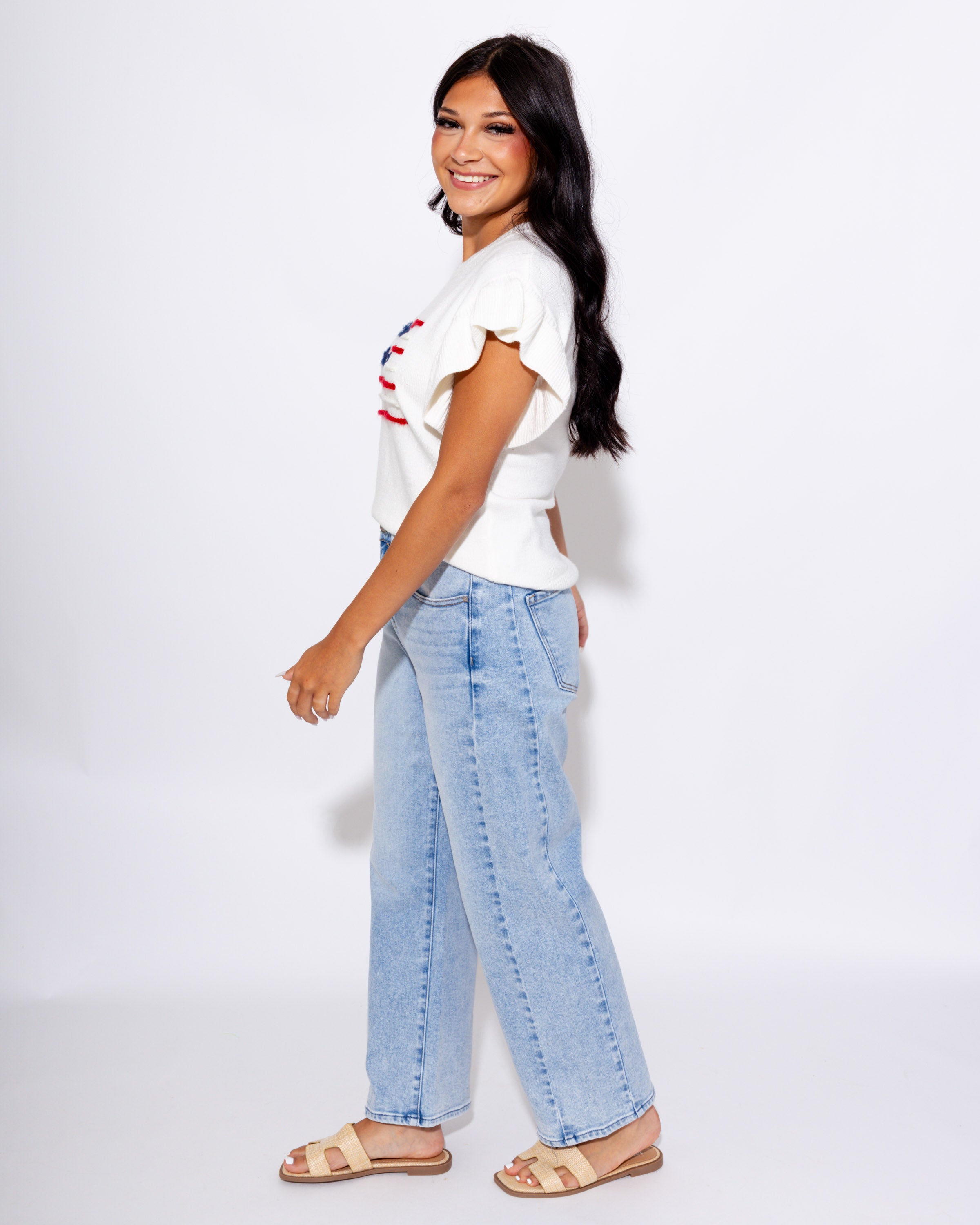 Risen | High Rise Crop Barrel Adjustable Waist Band
