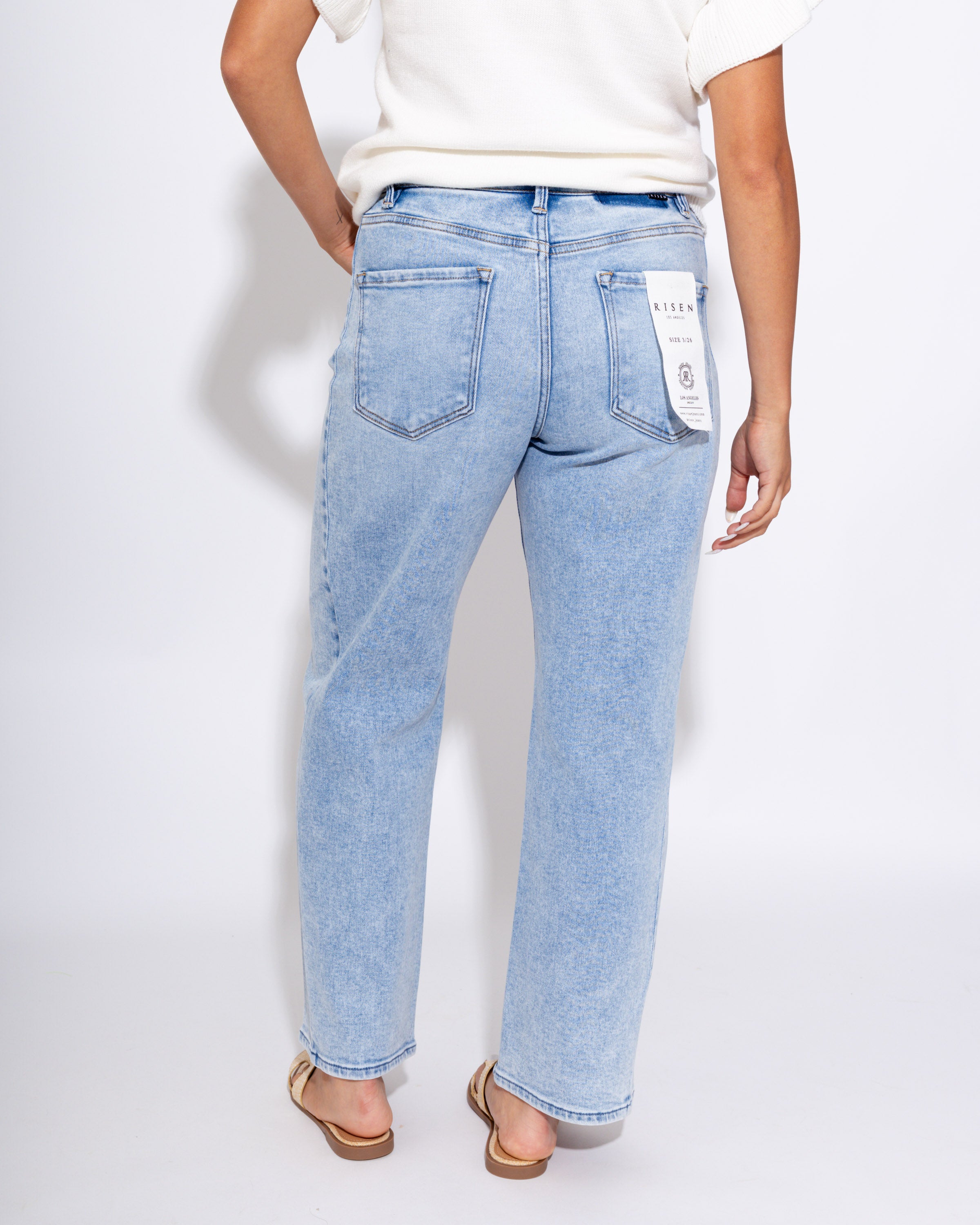 Risen | High Rise Crop Barrel Adjustable Waist Band