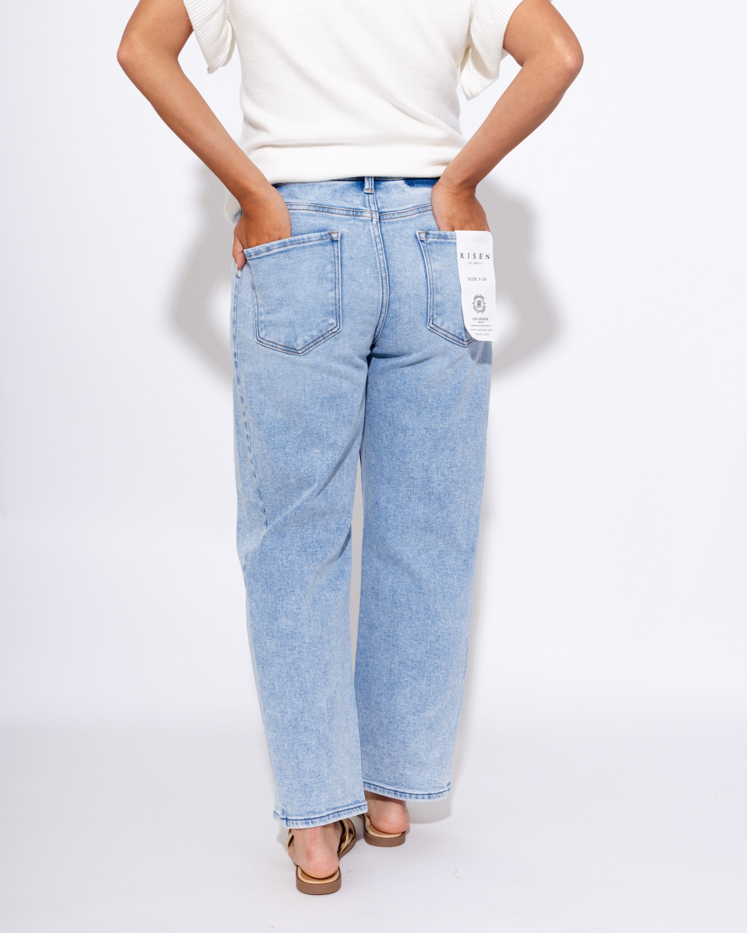 Risen | High Rise Crop Barrel Adjustable Waist Band