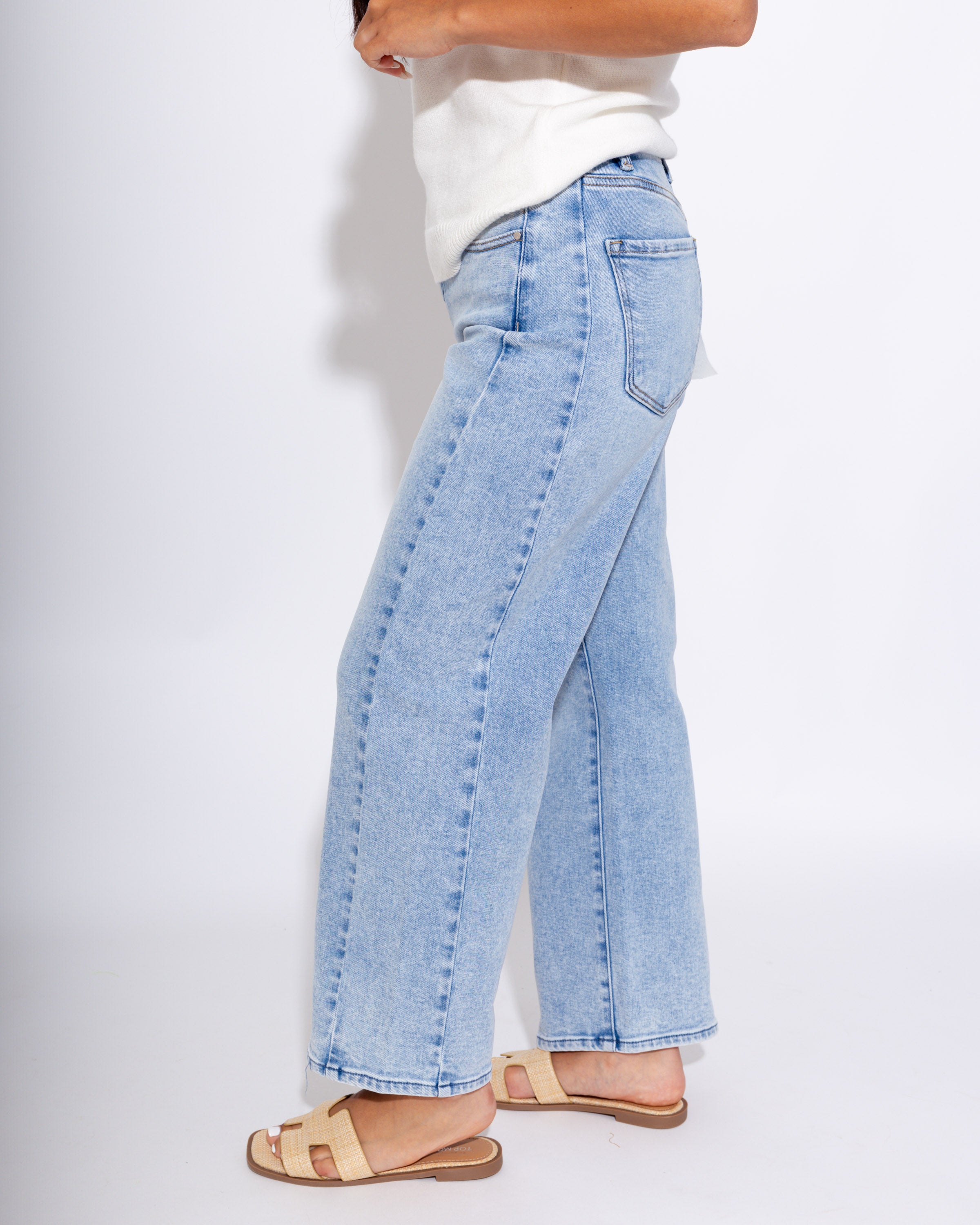 Risen | High Rise Crop Barrel Adjustable Waist Band