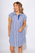 Navy White Stripe Mini Dress Coastal - She Sky - Gaudie & Co. Texas Boutique