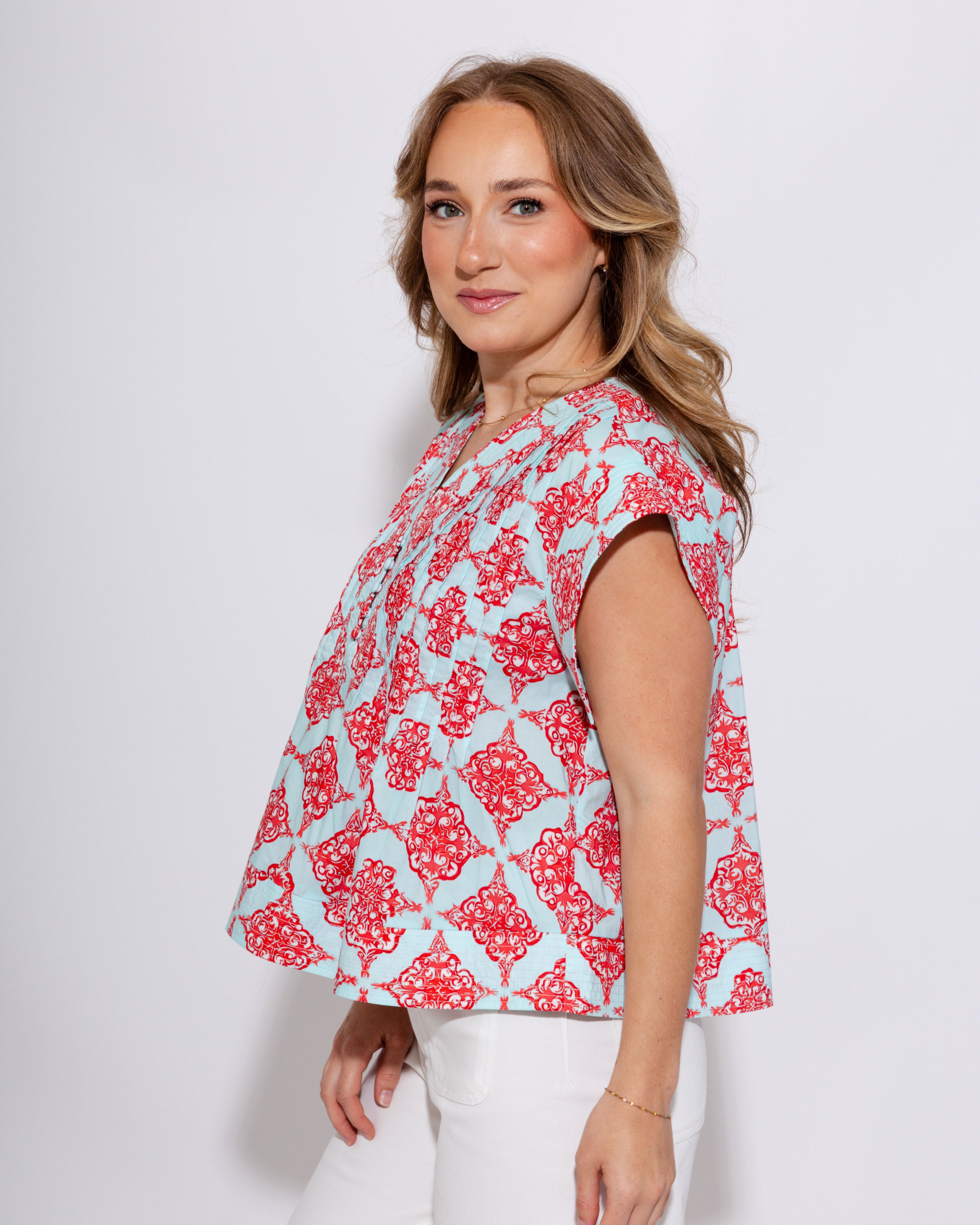 Pintuck Artisan Charm Top