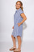 Navy White Stripe Mini Dress Coastal - She Sky - Gaudie & Co. Texas Boutique