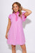 Pink Gingham Flutter Sleeve Mini Dress - Entro - Gaudie & Co. Nederland TX Boutique