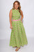 Green Floral Crop Top Midi Skirt Set - Pretty Follies - Gaudie & Co. Texas Boutique