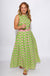 Green Floral Crop Top Midi Skirt Set - Pretty Follies - Gaudie & Co. Texas Boutique