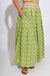 Green Floral Crop Top Midi Skirt Set - Pretty Follies - Gaudie & Co. Texas Boutique