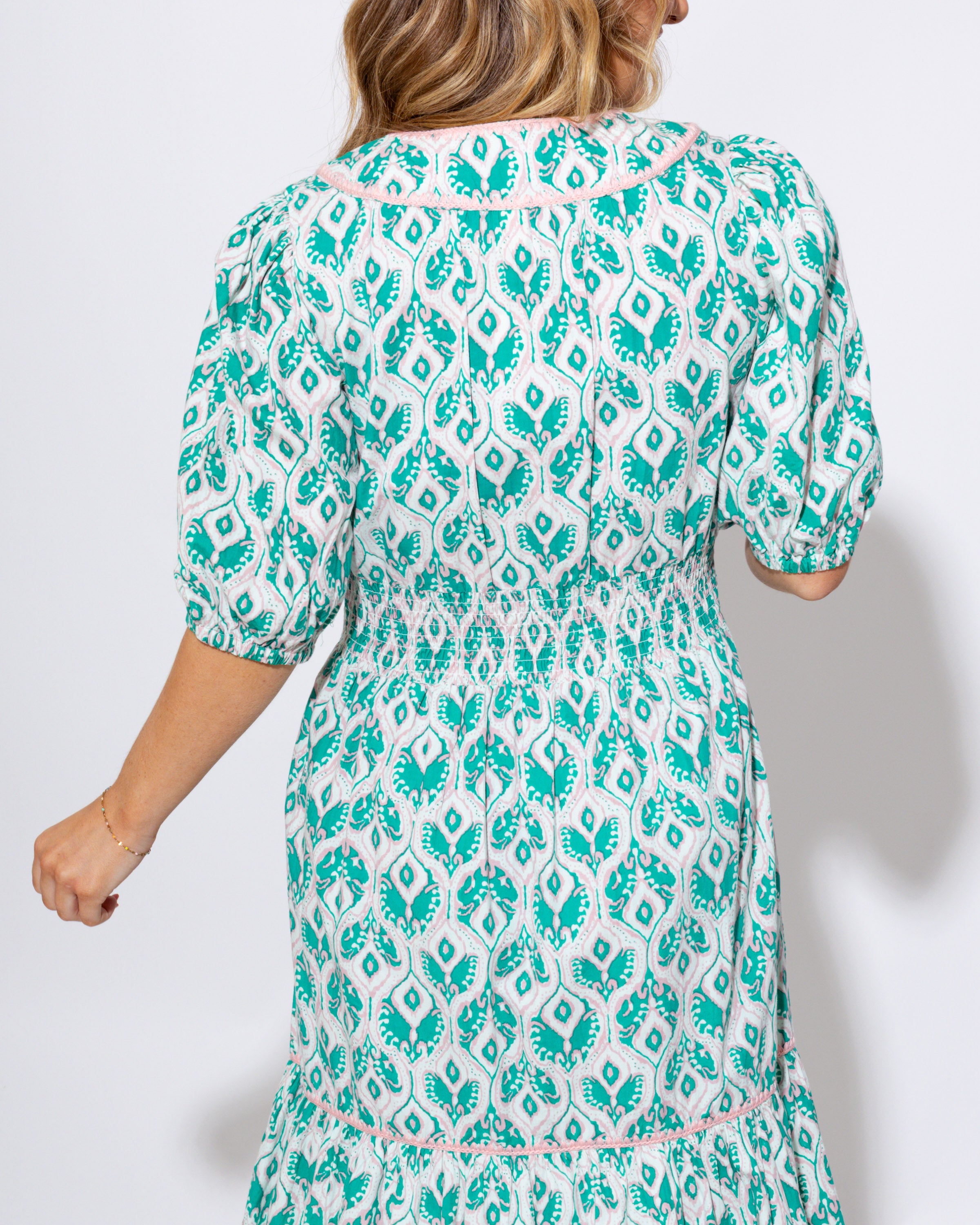 Ivy Jane Garden Trellis Green Midi Dress - Gaudie & Co. Southeast Texas Boutique