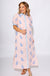 Blush Embroidered Puff Sleeve Midi Dress - Entro - Gaudie & Co. Texas Boutique
