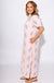 Blush Embroidered Puff Sleeve Midi Dress - Entro - Gaudie & Co. Texas Boutique