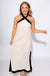 Contrast Cross Halter Midi Dress Summer - Entro - Gaudie & Co. Southeast Texas Boutique