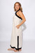 Contrast Cross Halter Midi Dress Summer - Entro - Gaudie & Co. Southeast Texas Boutique