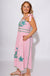 Embroidered Tie Strap Flowing Midi Dress - THML - Gaudie & Co. Texas Boutique