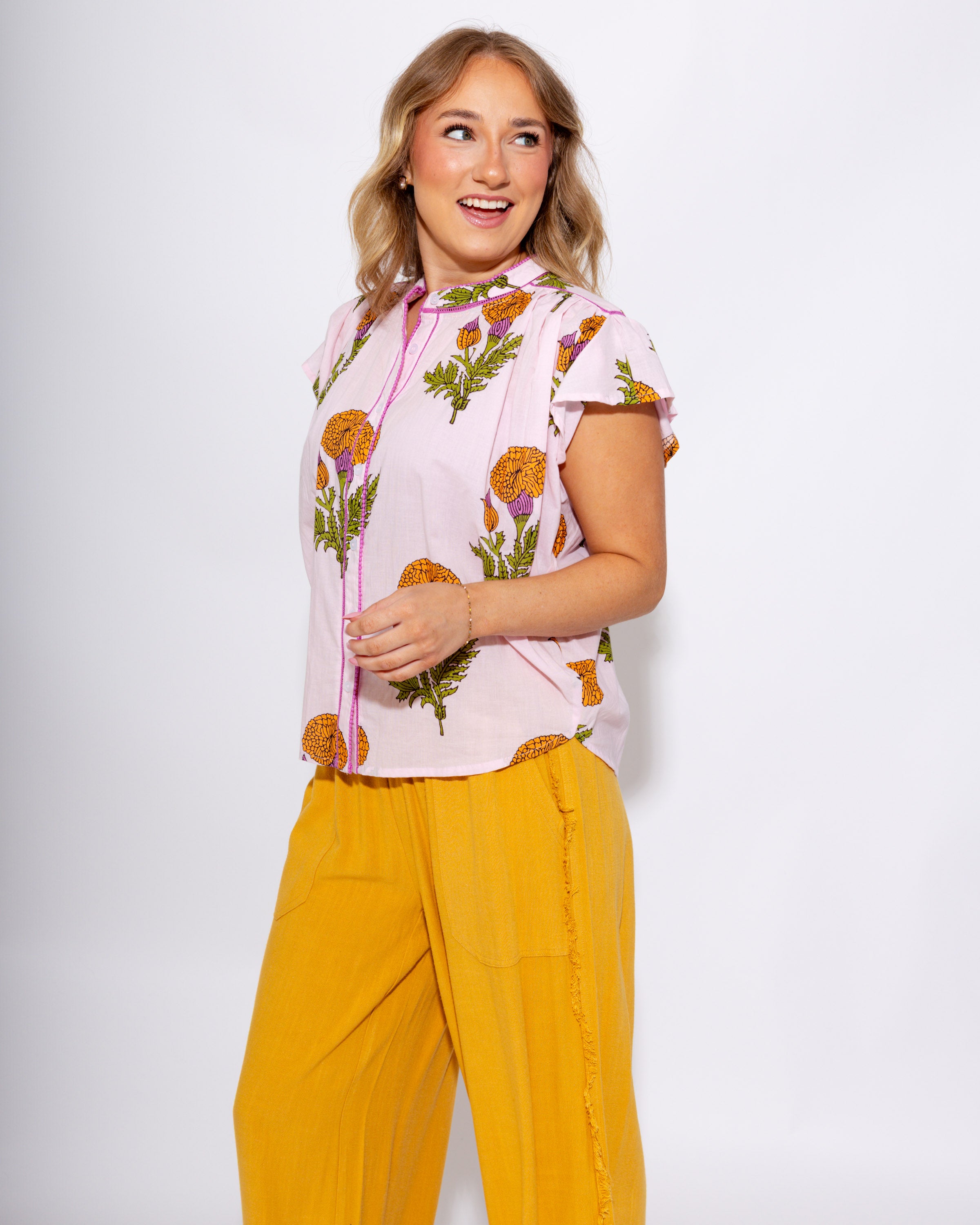 Ivy Jane Fem De La Fleur Pink Floral Embroidered Top - Gaudie & Co. TX Boutique