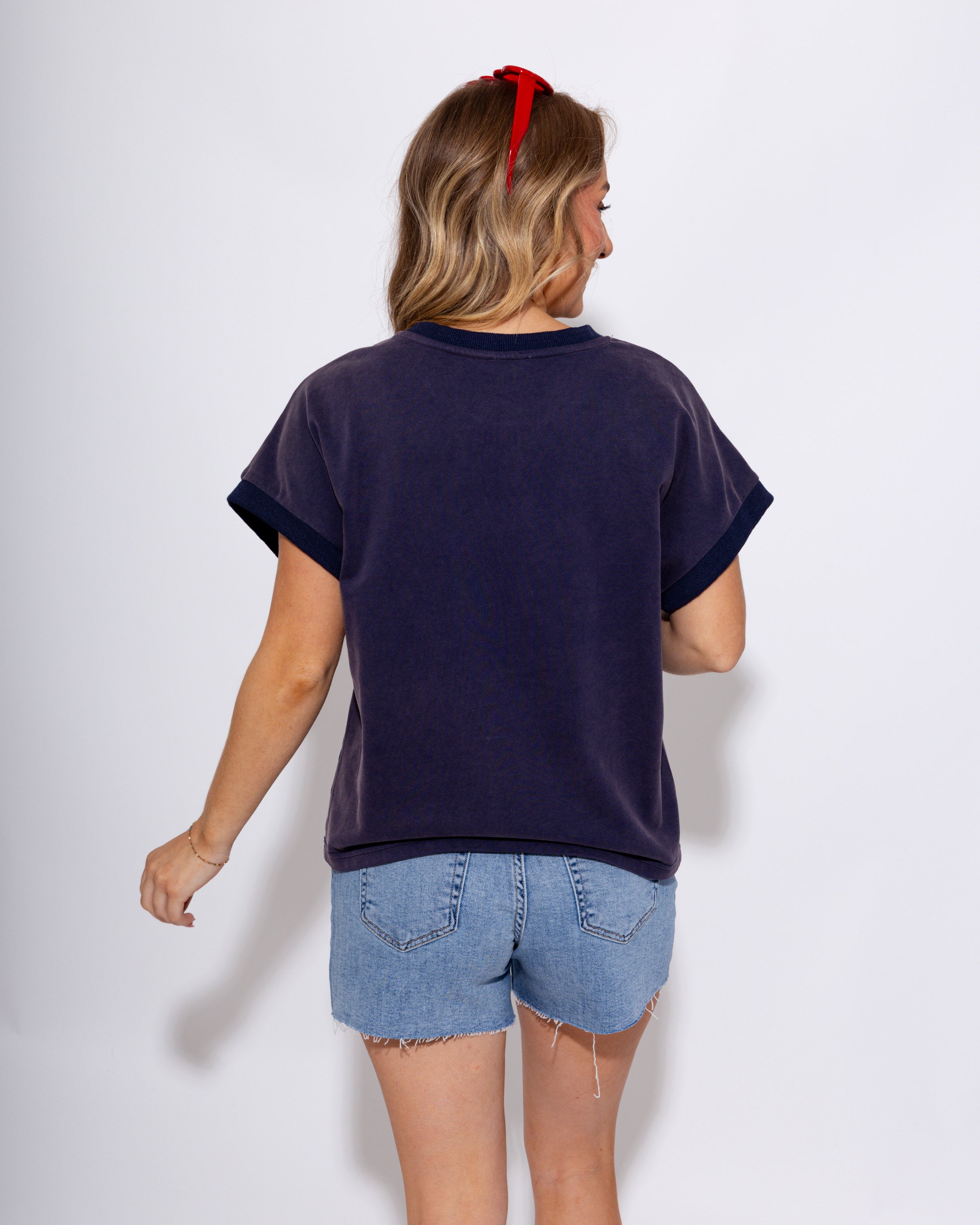 American Flag Patched Top