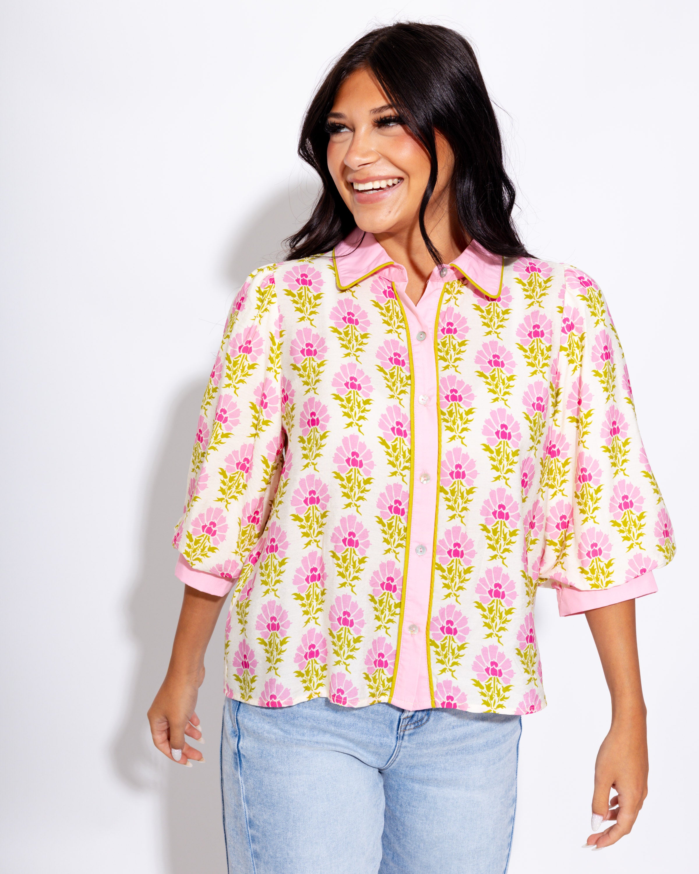 Garden Bloom Puff Sleeve Top