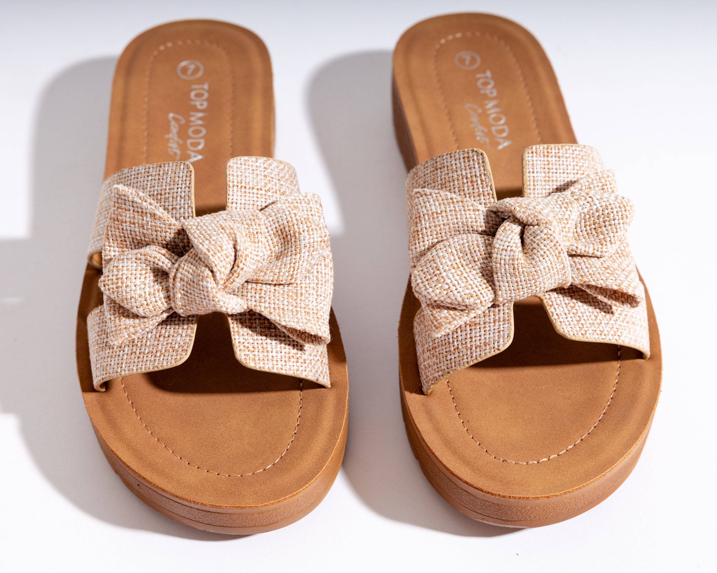 Susie Bow Sandal in Beige/Linen