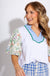Textured Floral Bubble Sleeve Knit Top - Voy - Gaudie & Co. Nederland TX Boutique