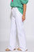 Vervet 90s vintage super high rise flare jeans with tummy control and distressed detailing in optic white, boutique denim at Gaudie & Co