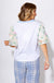 Textured Floral Bubble Sleeve Knit Top - Voy - Gaudie & Co. Nederland TX Boutique