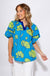 Cerulean Blue V-Neck Puff Sleeve Top - Umgee - Gaudie & Co. Texas Boutique