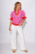 High Waist Off White Scallop Hem Wide Leg Pants - Entro - Gaudie & Co. TX Boutique
