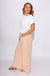 White Seam Detail Cropped Cap Sleeve Knit Top - Entro - Gaudie & Co. Texas Boutique