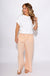 Peach Stripe Linen Drawstring Wide Leg Pants - GEEGEE - Gaudie & Co. Texas Boutique
