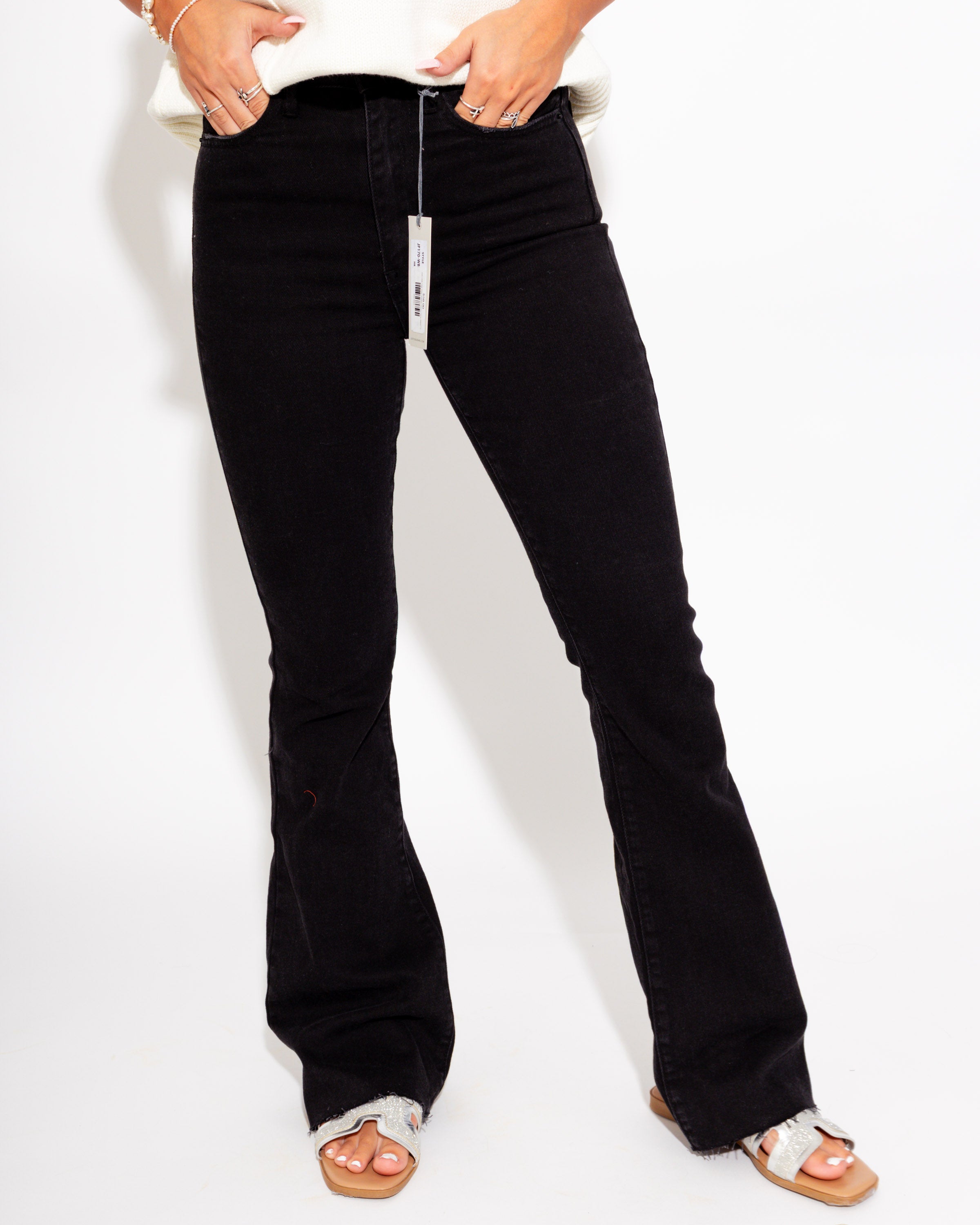 Just USA High Rise Vintage Skinny Flare Jeans