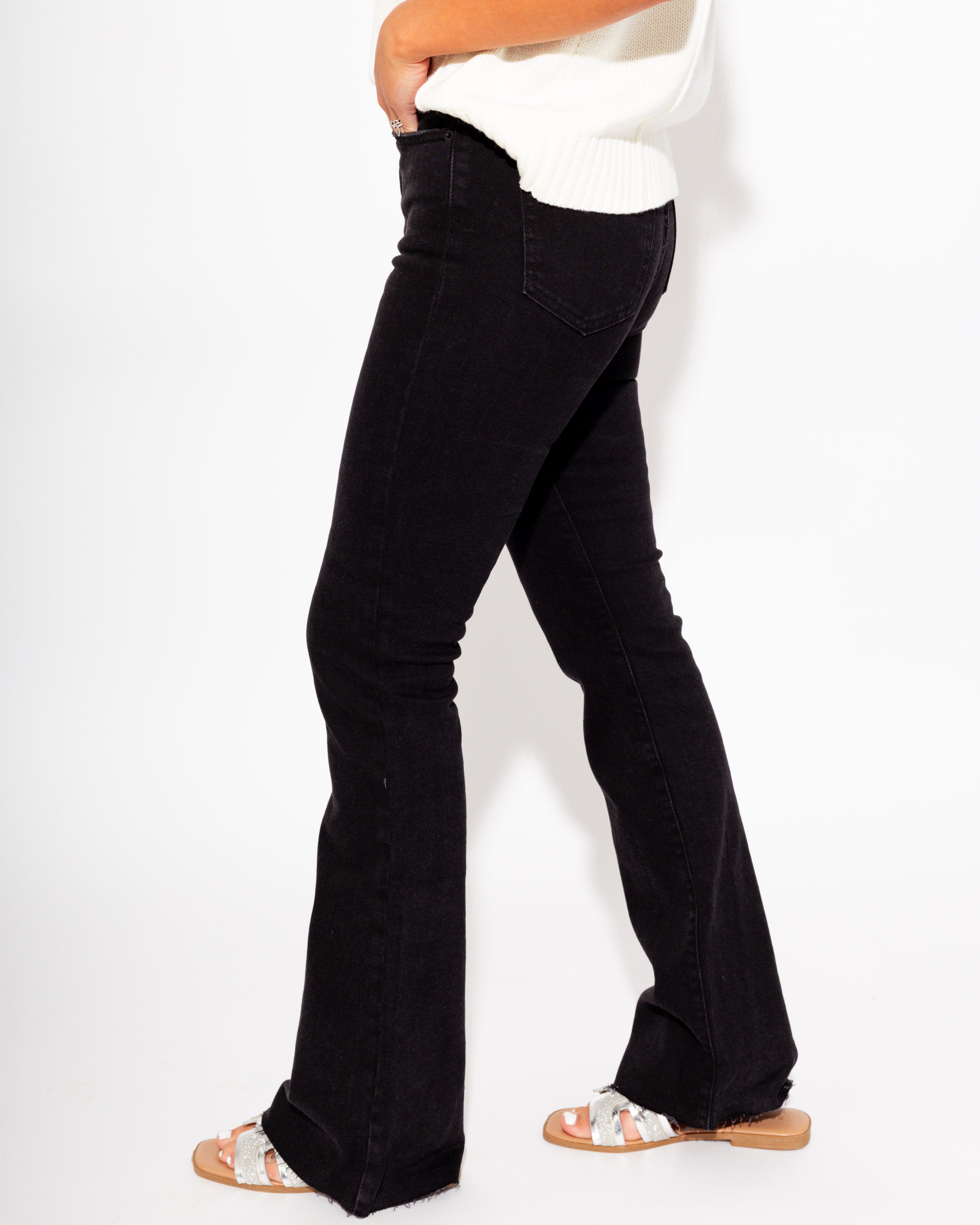 Just USA High Rise Vintage Skinny Flare Jeans