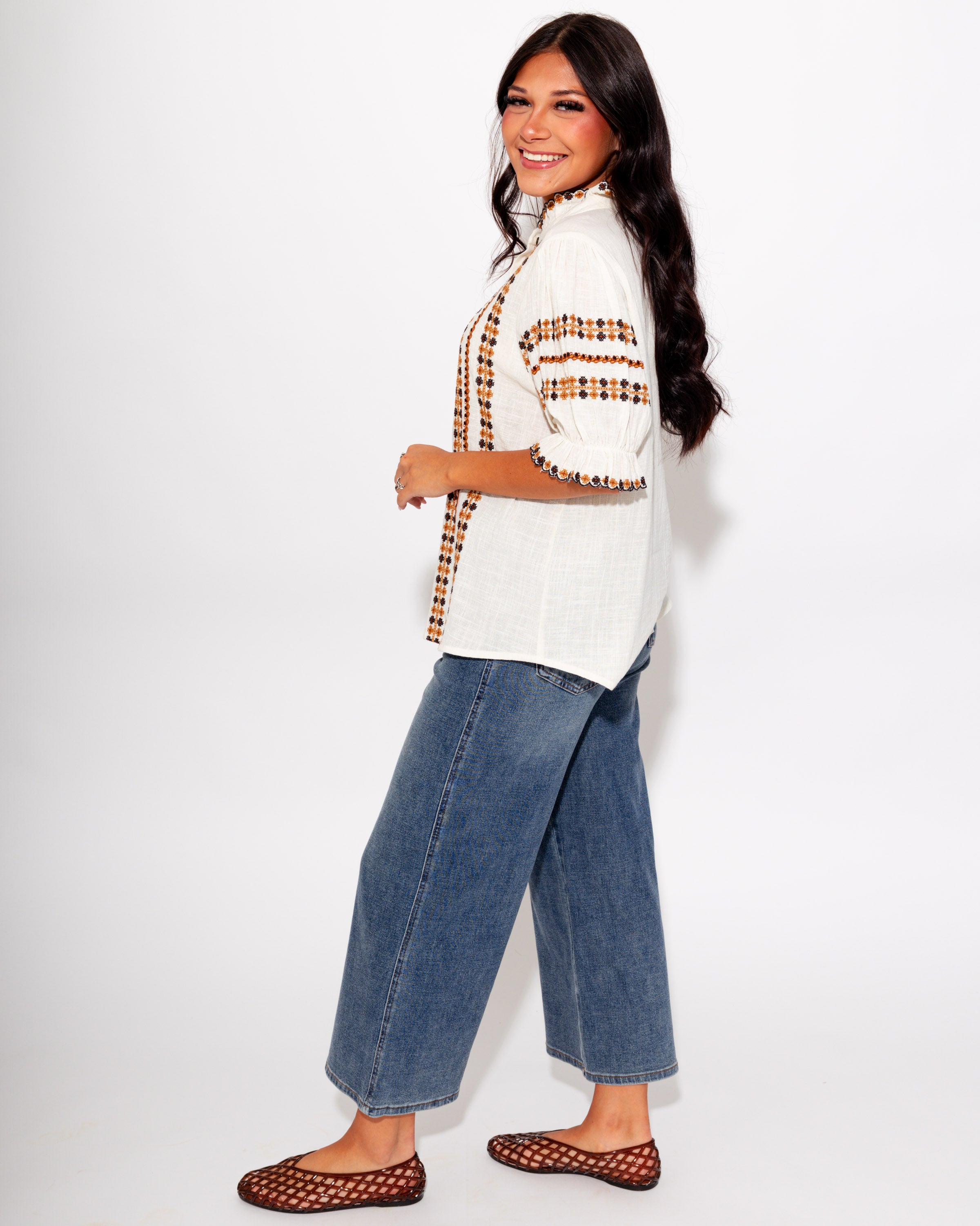 Ivy Jane | Rows of Embroidery Top
