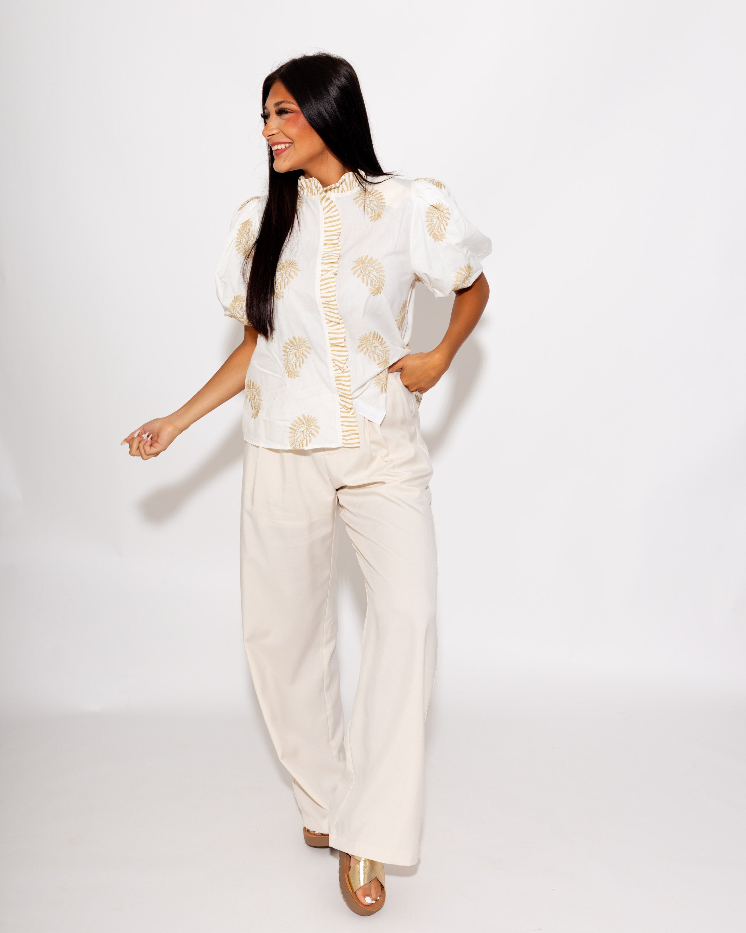 Tailored Straight Leg Pants