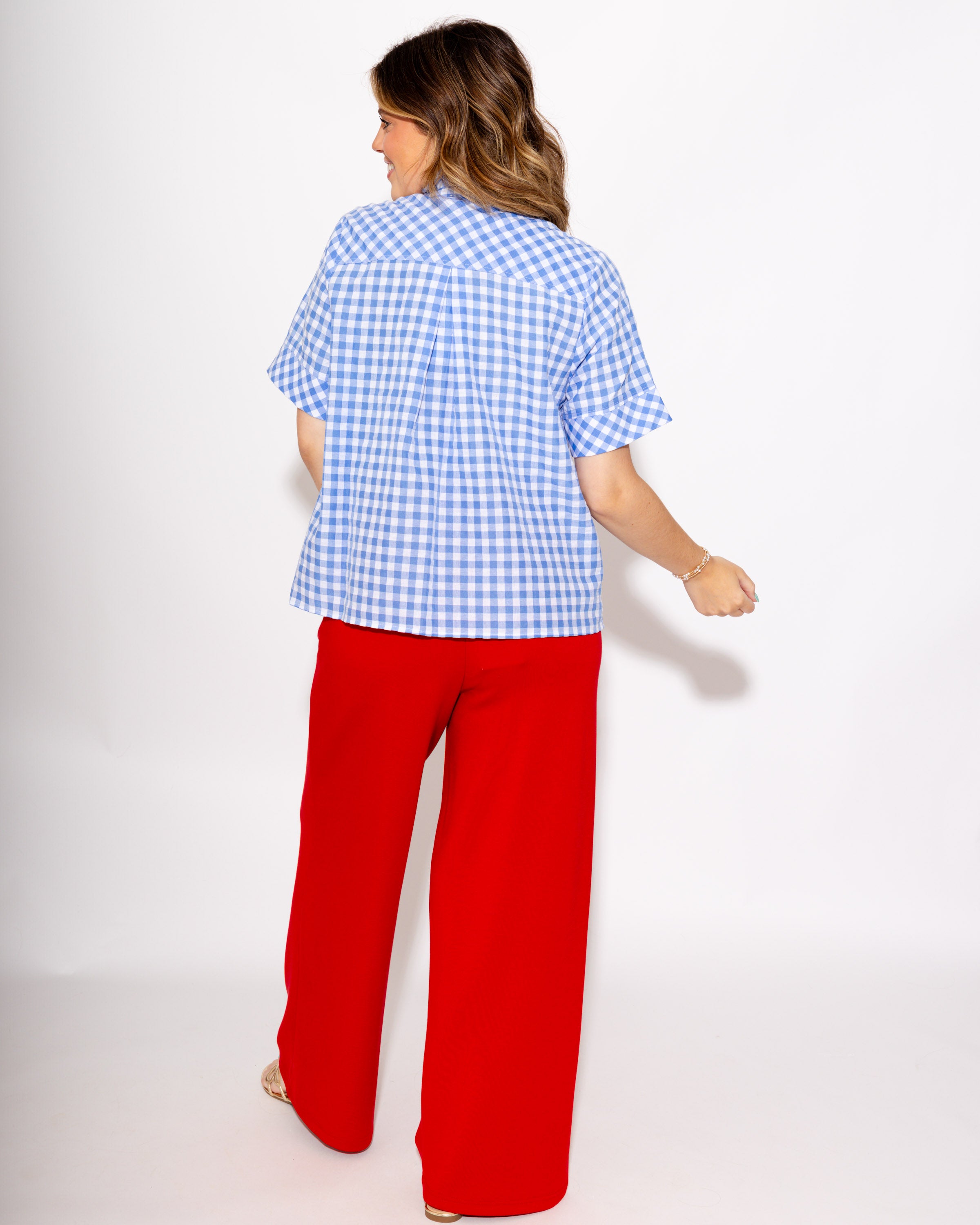 Sweet & Classic Gingham Top in Blue