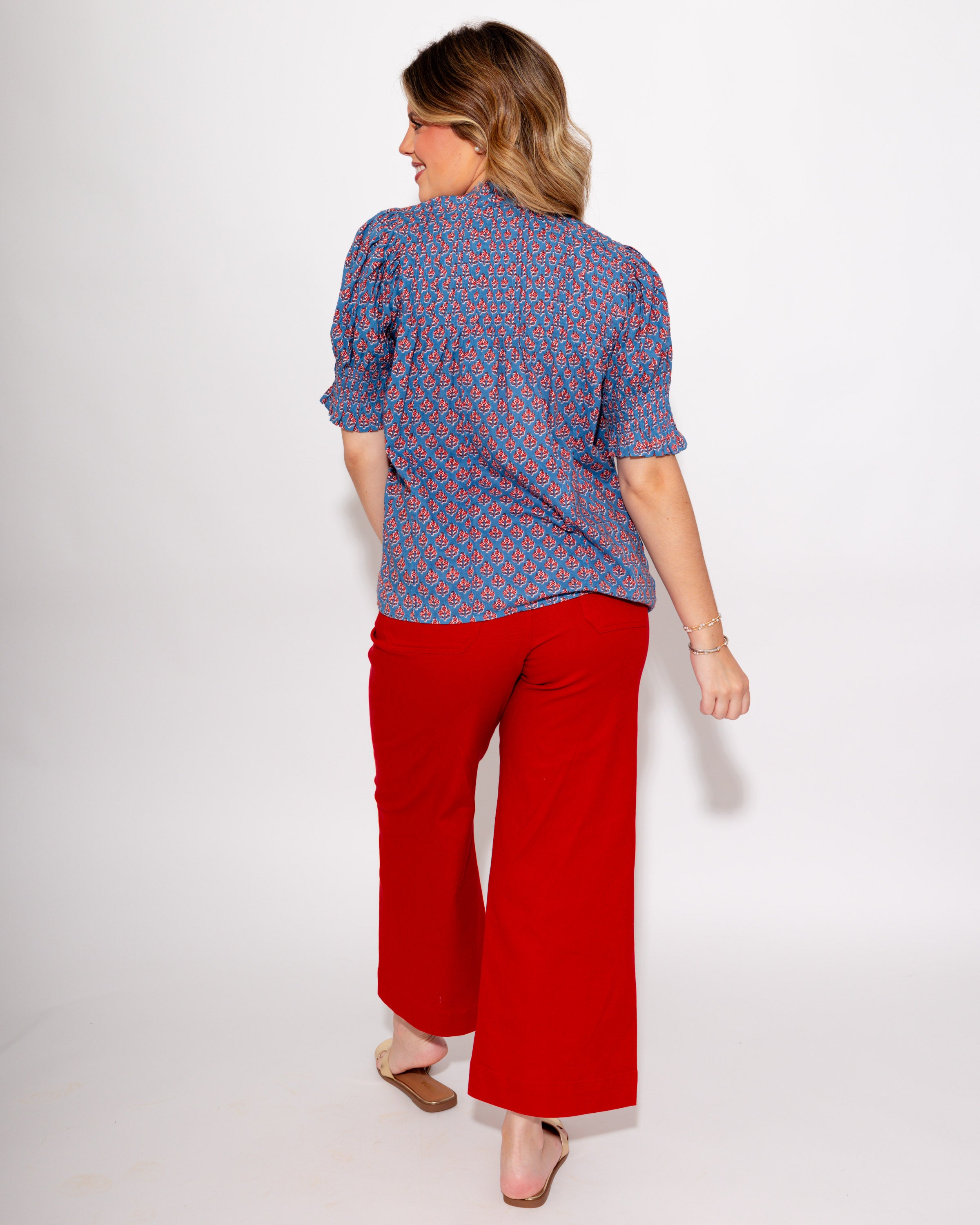 Ivy Jane | Block Floral Tuck Blouse