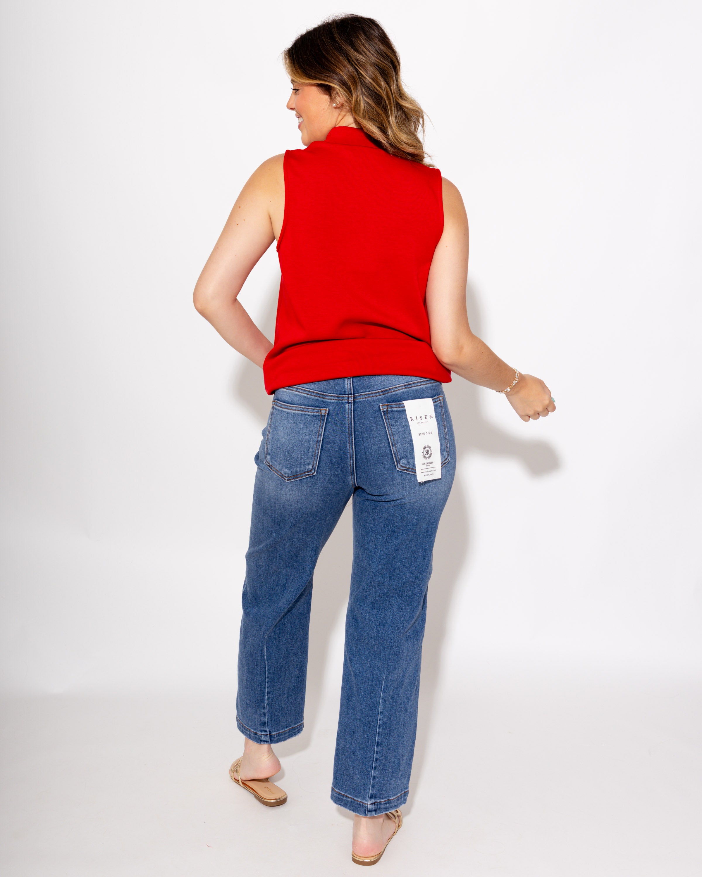 High Rise Cropped & Tapered Jeans