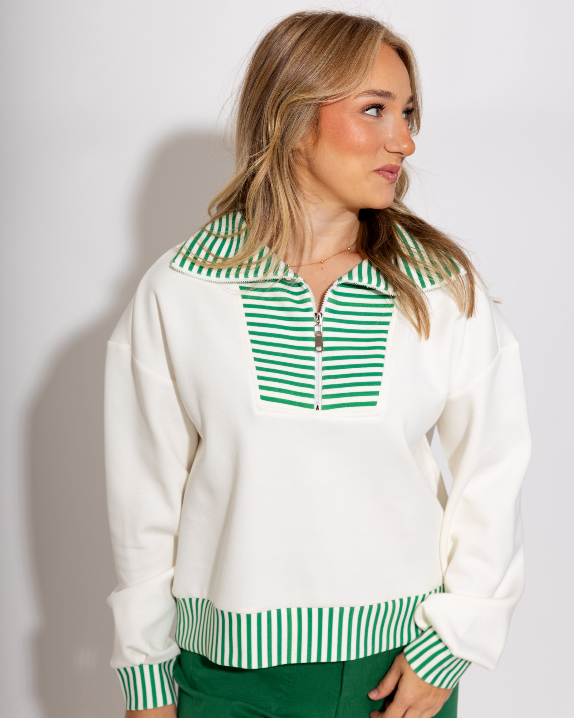 Sporty Chic Half-Zip Top