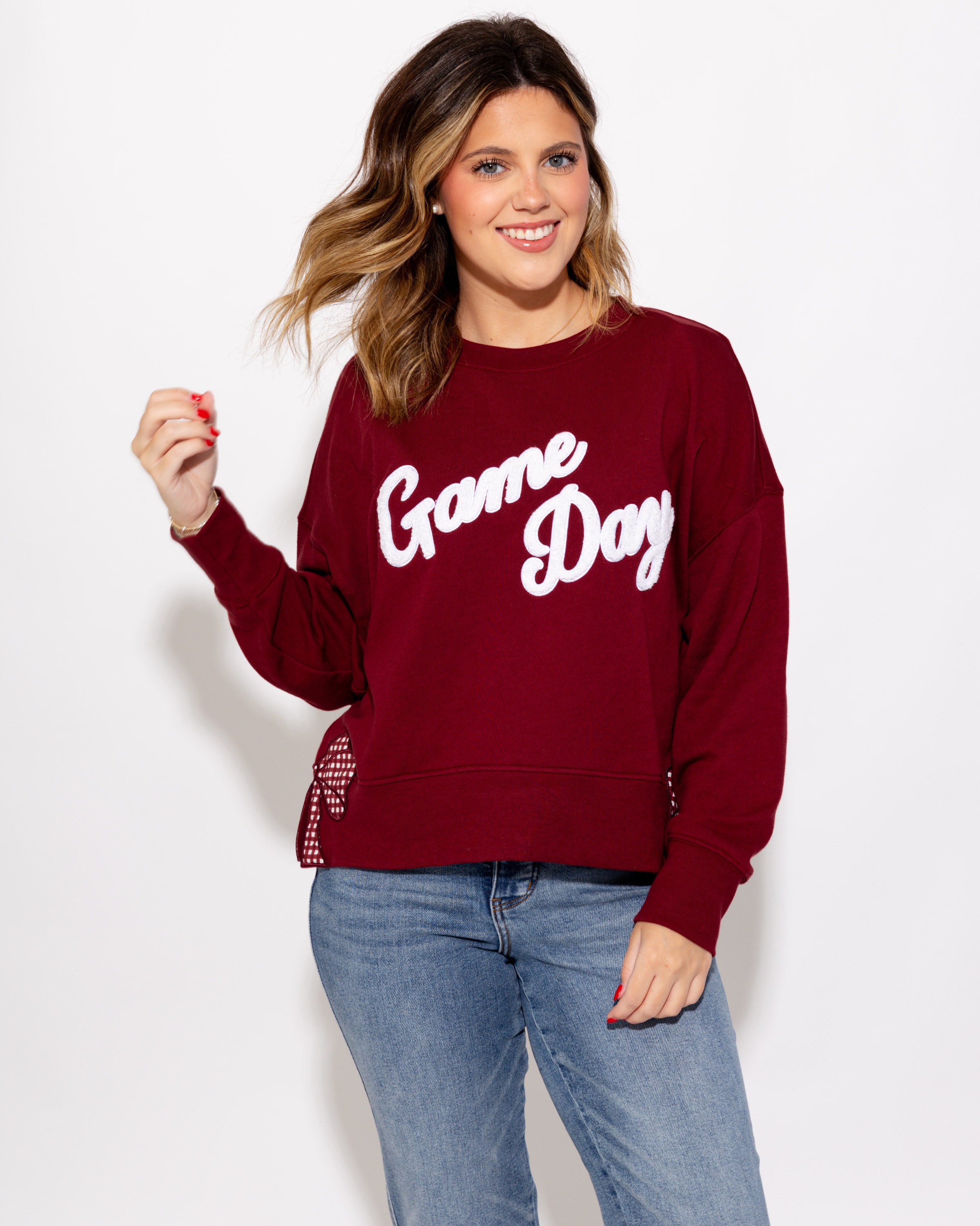 Game Day Sweatshirt in Maroon