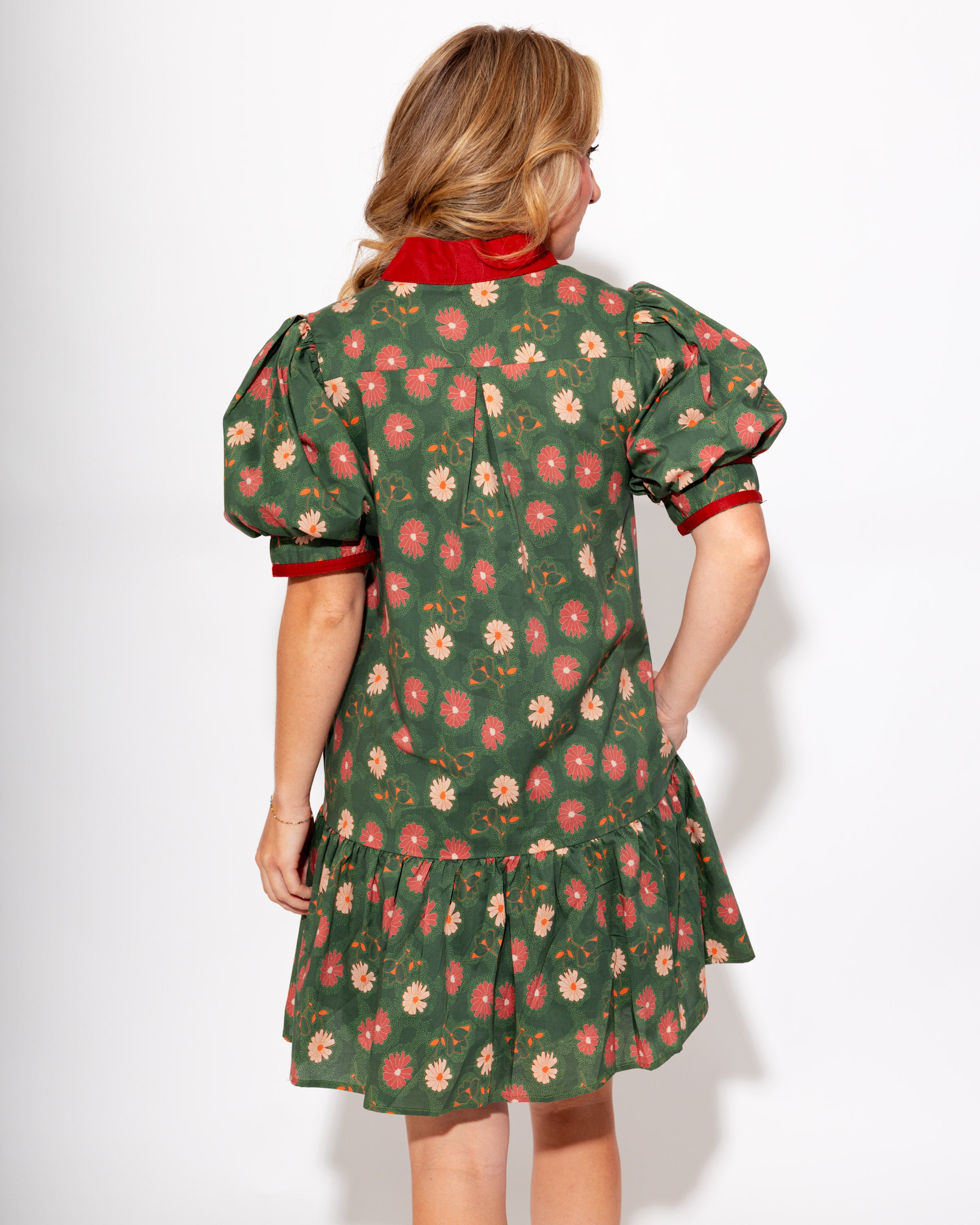 Floral Puff Sleeve Mini Dress