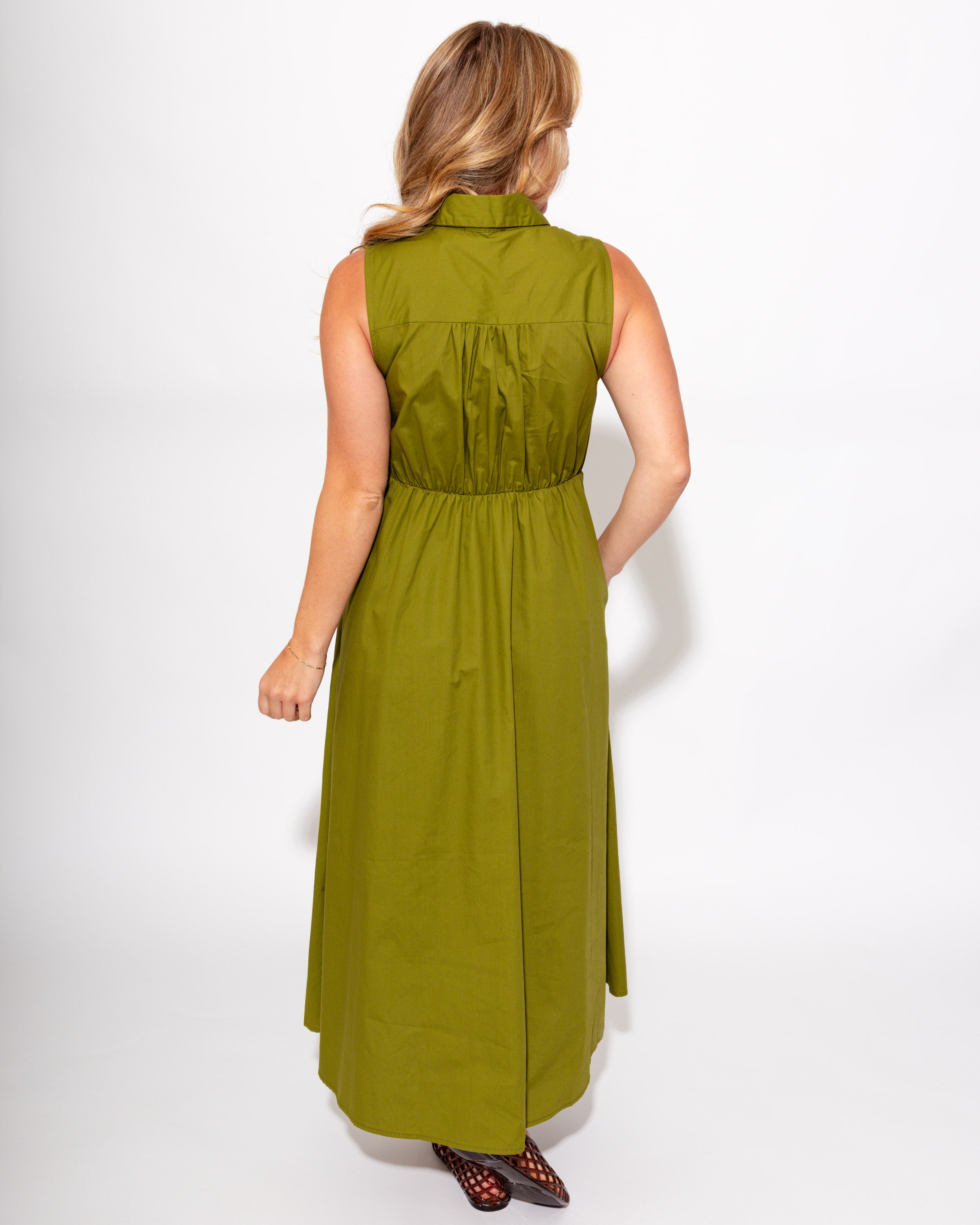 Classic Tie Waist Midi Dress
