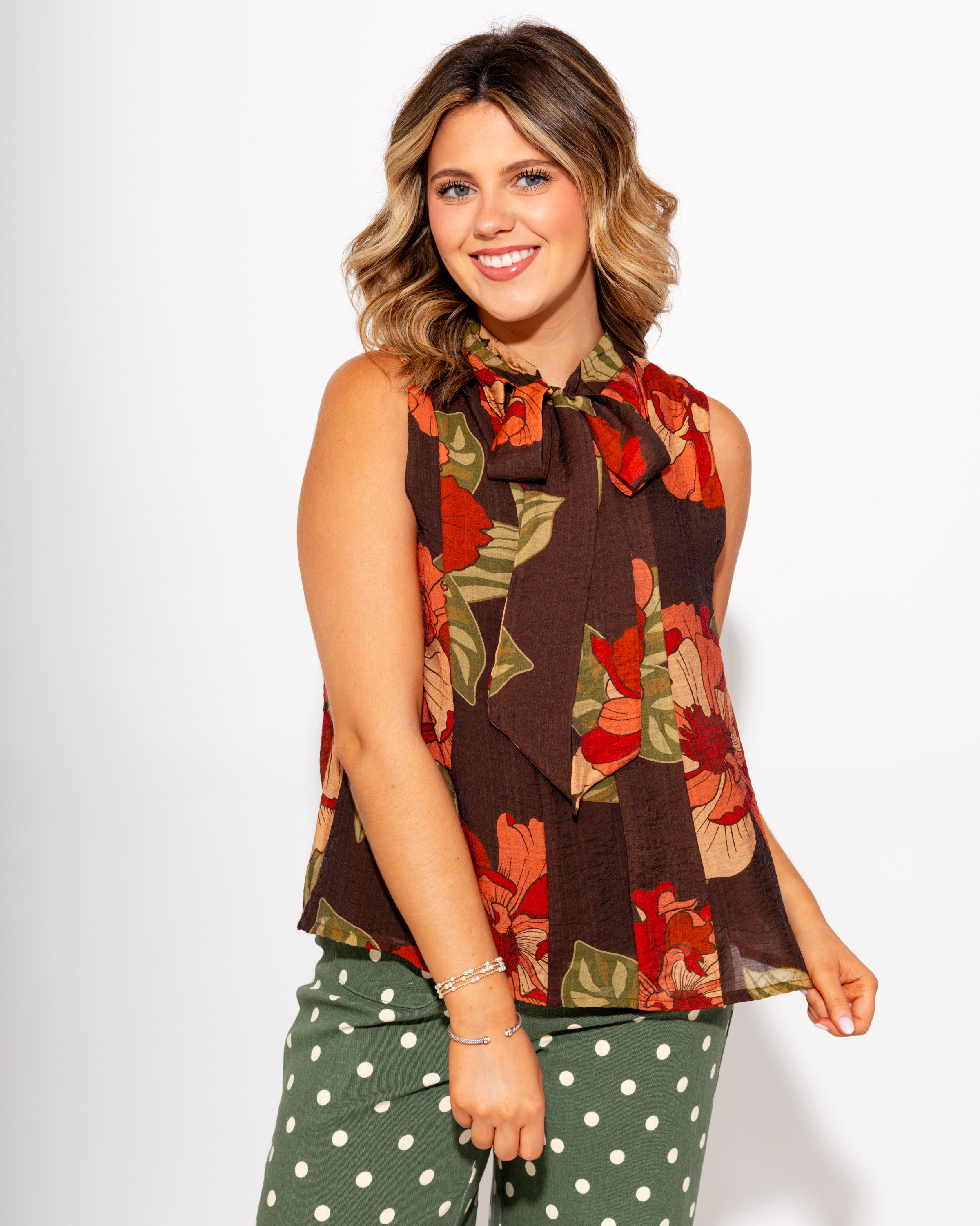 Floral Tie Back Top