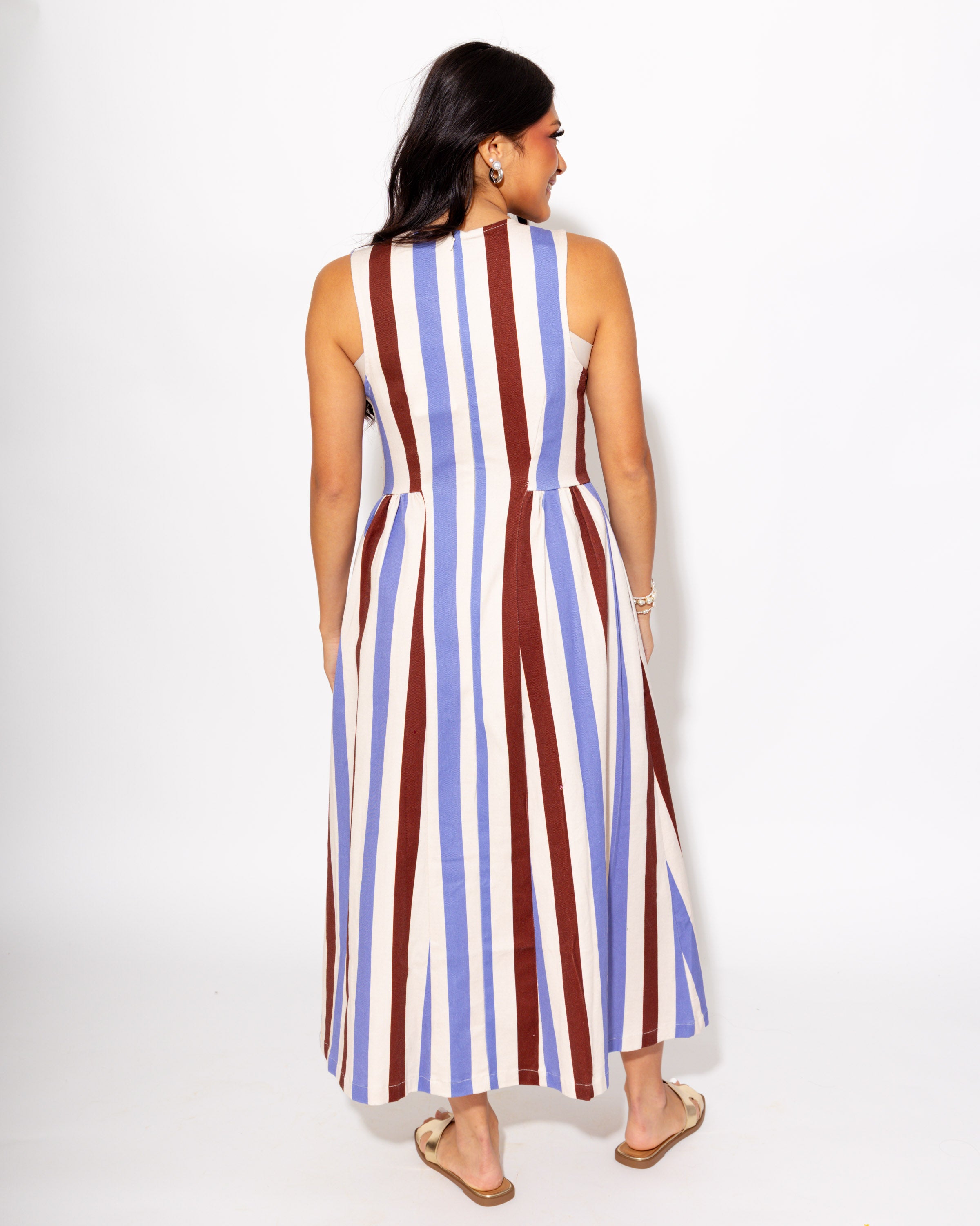 Timeless Stripe A-Line Midi Dress