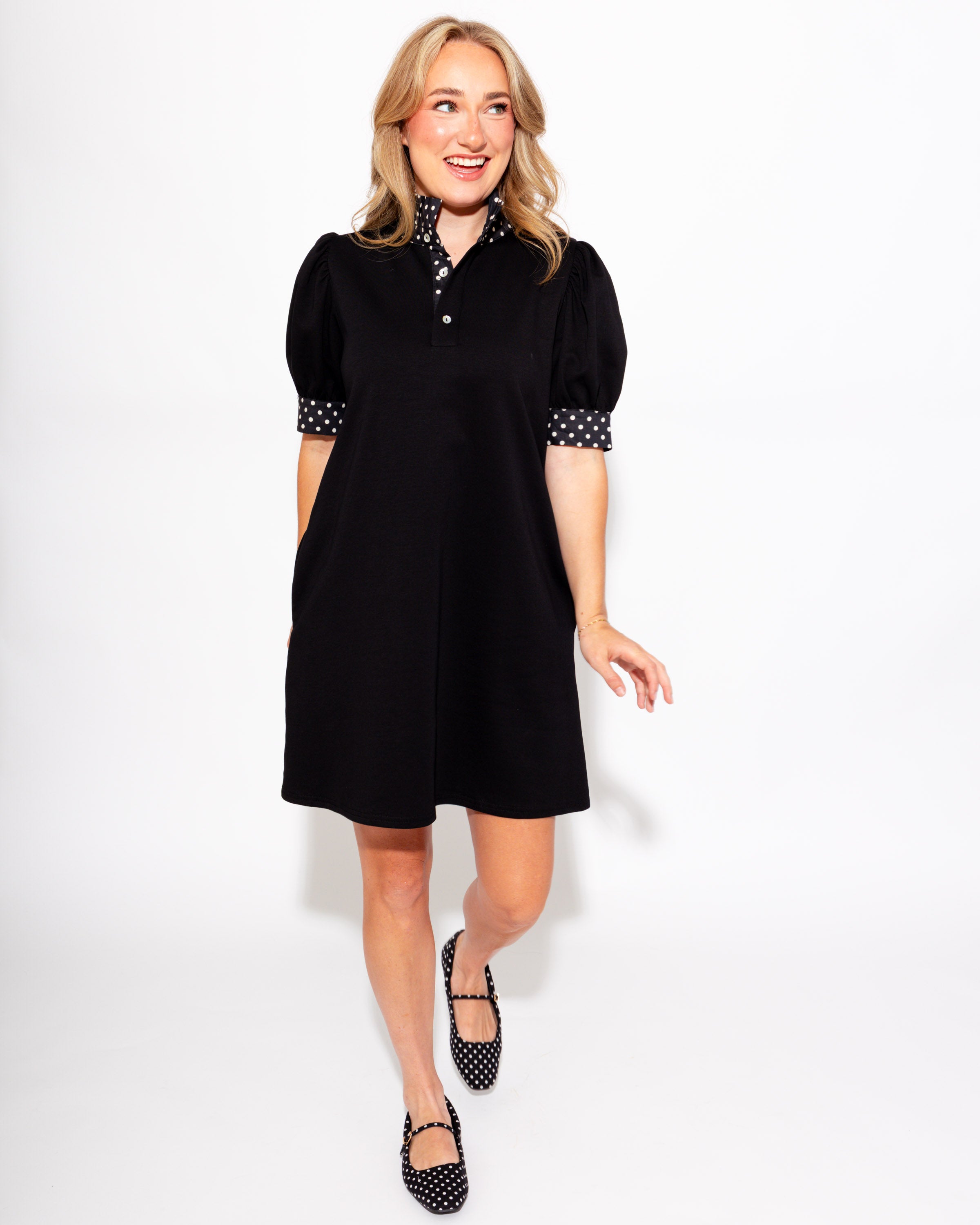 Classic Contrast Polka Dot Mini